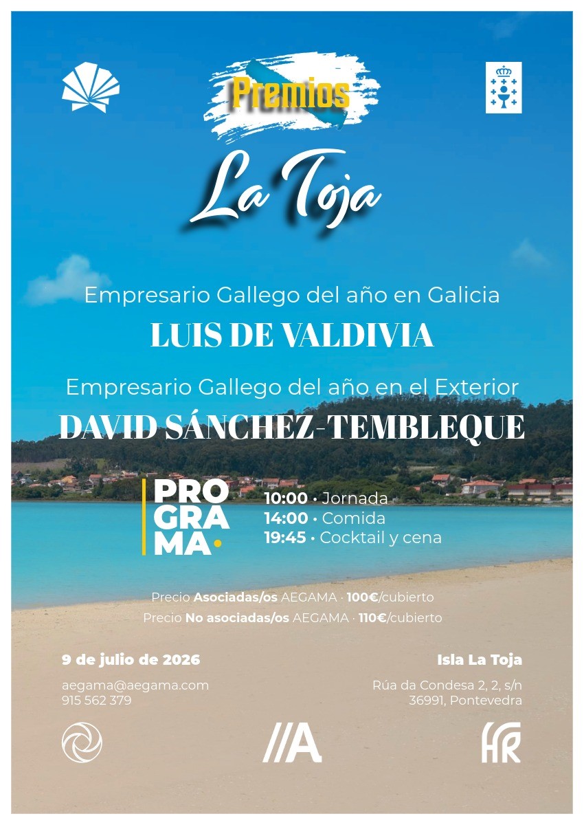 El encuentro anual de empresarios gallegos del exterior, en A Toxa, distinguirá a David Sánchez-Tembleque, socio director de Alsis Funds, y a Luis de Valdivia, presidente de Ecoener